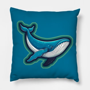 whale with flippers swimming Pillow