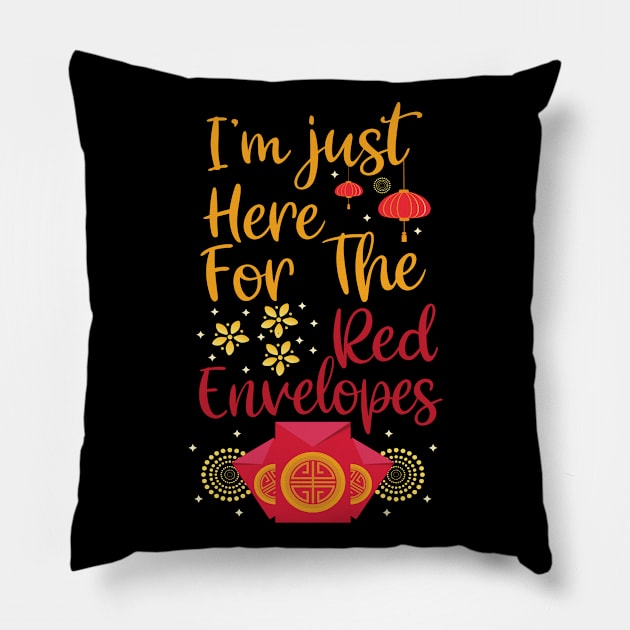 Chinese New Year Red Envelopes Pillow by FamiLane