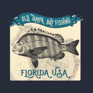 Old Tampa Bay Fishing Sheepshead T-Shirt