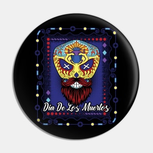 Dia de los Muertos Sugar Skull Purple Pin