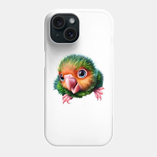 Adorable Cartoon Fluffy Happy Baby Parrot Phone Case