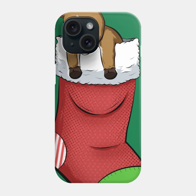 christmas socks reindeer t-shirt Phone Case by the house of parodies