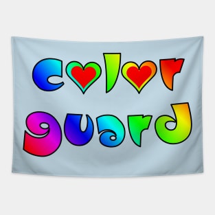 Colorful Color Guard Hearts Tapestry