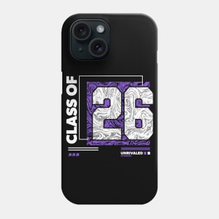 Class of 2026 Urban Streetwear // Graduation Class of '26 Purple Phone Case