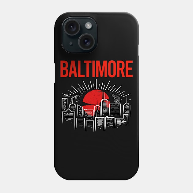 Red Moon Baltimore Phone Case by Hanh Tay