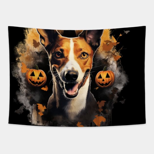 Basenji Halloween Tapestry by NatashaCuteShop