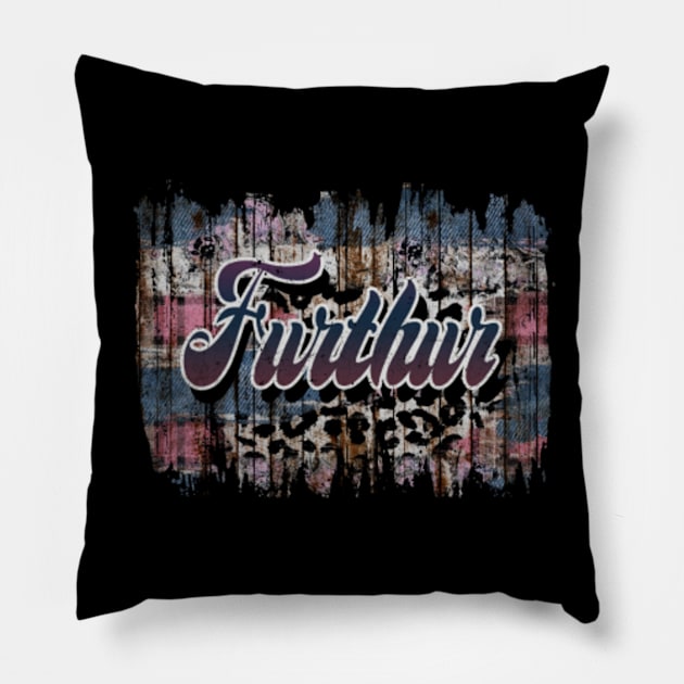 Personalized Furthur Name Vintage Styles Gift 70s 80s 90s Pillow by monkey Animal