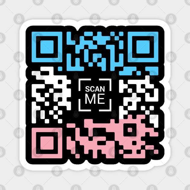 Trans QR Code Magnet by Pridish