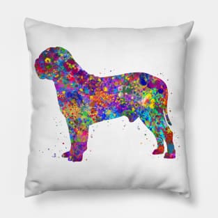 Dogue de bordeaux dog watercolor Pillow