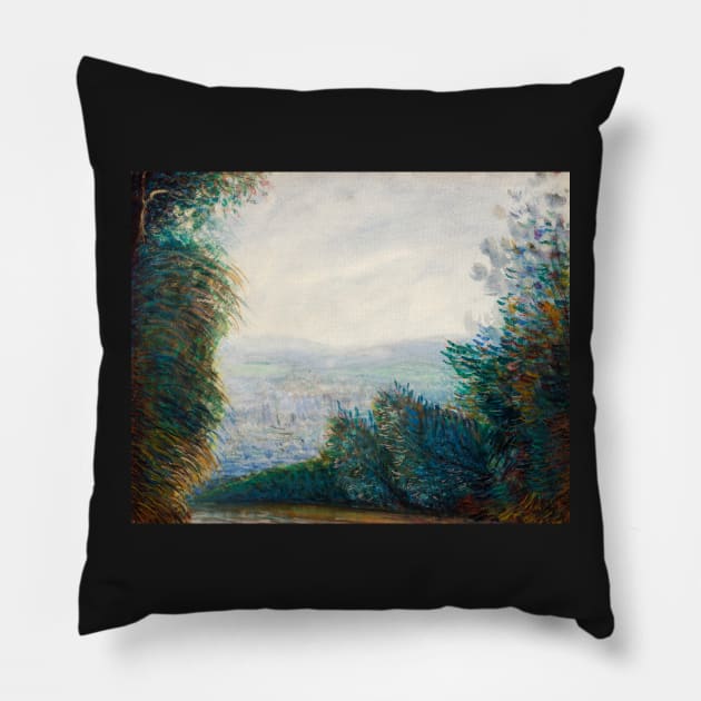 The Auvers Valley on the Oise River (after 1884) by Pierre-Auguste Renoir. Pillow by DarioNelaj