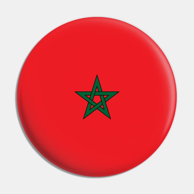 Moroccan Flag Pin by Islanr