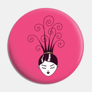 Swirly Weird Hairstyle Pin