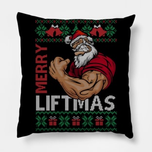 Merry Liftmas Ugly Christmas Gym Workout Gift Mens 3 Pillow