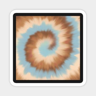 Blue and Brown Tie Dye Magnet