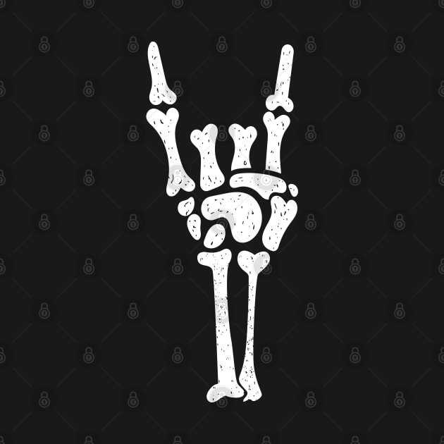 Skeleton Rock Hands halloween funny shirt gift by woormle