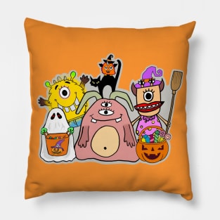 Halloween Monsters1 Trick or Treat! Pillow