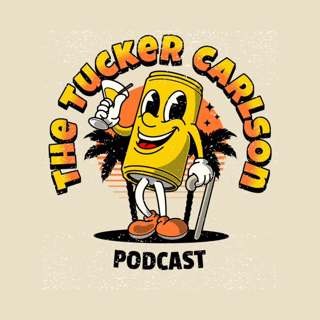 The Tucker Carlson Podcast Retro Toon Design by TeeTrendz