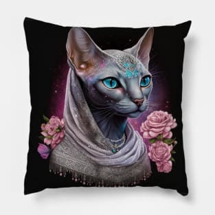 Enigmatic Abyssinian Cat Pillow