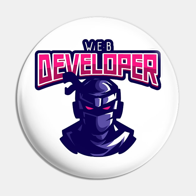 Ninja Web Developer Pin by ArtDesignDE