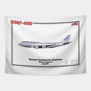 Boeing B747-400 - Boeing "House Colours" (Art Print) Tapestry