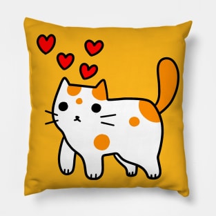 Spotted Kitty in Love Pillow