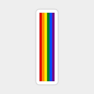 Gay Pride Flag Vertical Stripe on Black Magnet