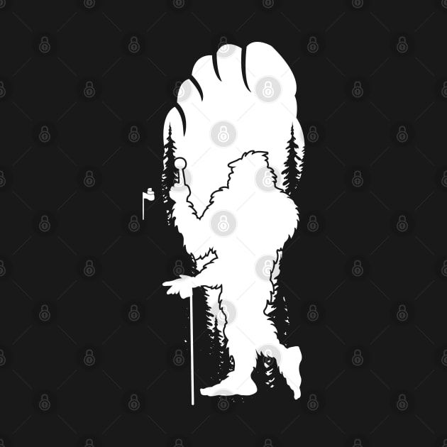 Sasquatch Golf Footprint Bigfoot Golf Player by Tesszero