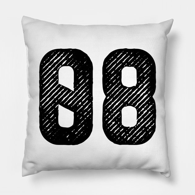 Rough Number 08 Pillow by colorsplash
