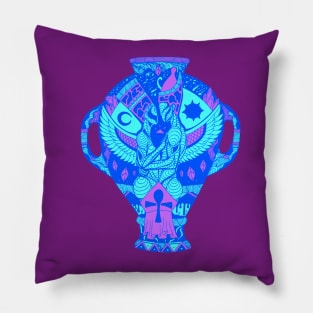 Blue Divine Lovers Amphora Pillow