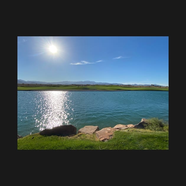 Golf Course Lake in Nevada by PugDronePhotos