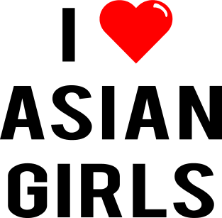 I Love Asian Girls Magnet