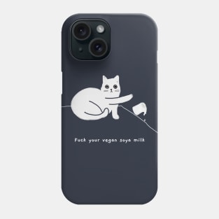 Vegan milk (white caption) Phone Case