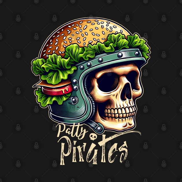 Burger Skull head skeleton by LionKingShirts