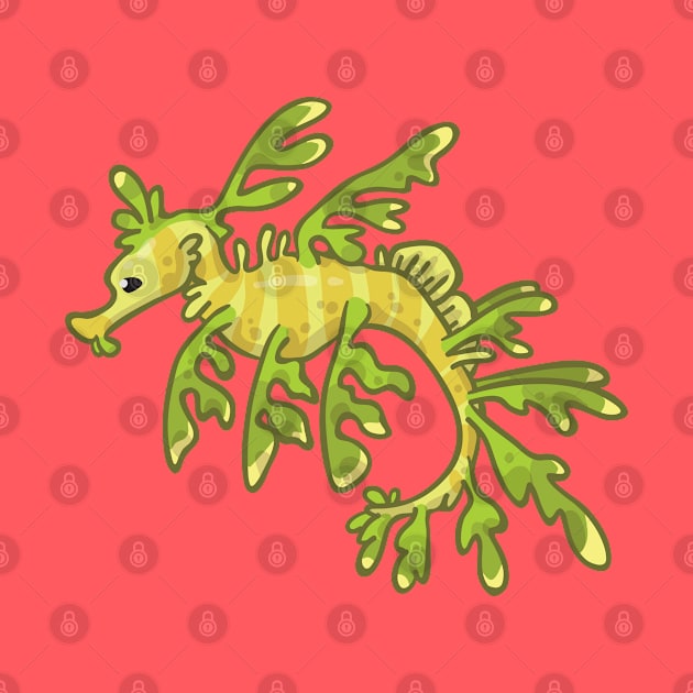 Leafy Seadragon by bytesizetreasure