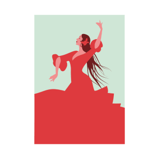 Beautiful Spanish flamenco dancer T-Shirt
