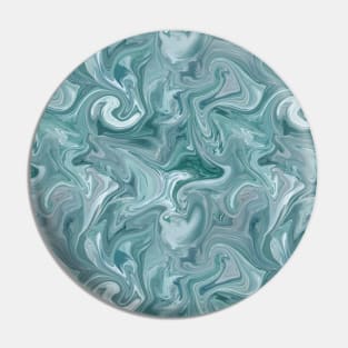 Teal Blue Silk Marble - Digital Liquid Paint Pin