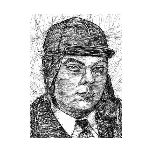 ANTOINE DE SAINT-EXUPERY ink portrait .1 by lautir