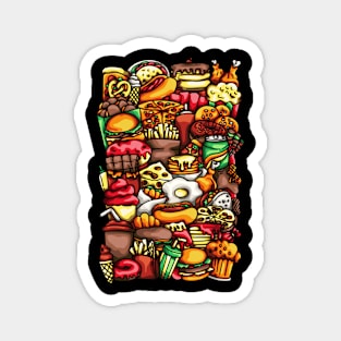 Food Doodle Illustration Magnet