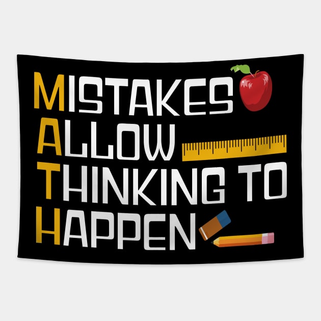 MISTAKES ALLOW THINKING TO HAPPEN Tapestry by BlackSideDesign