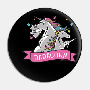 Dadacorn - Unicorn Dad T-Shirt Pin