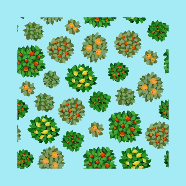 Citrus Trees Pattern by paintedpansy