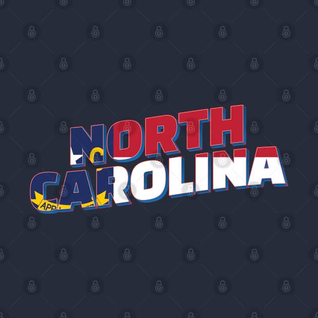 North Carolina vintage style retro souvenir by DesignerPropo