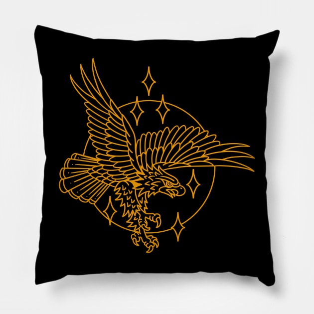 bold eagle tattoo Pillow by donipacoceng