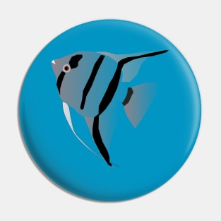 a grey angelfish Pin