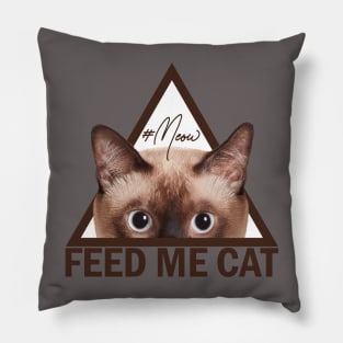 Feed Me Meow Pillow