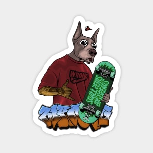 Crazy Dog Trippy Eyes Magnet