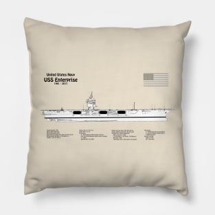 USS Enterprise Aircraft Carrier CVN-65 - SBDpng Pillow