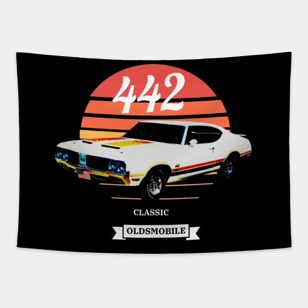 OLDSMOBILE 442 T-SHIRT Tapestry by Cult Classics