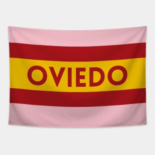 Oviedo City in Spanish Flag Tapestry