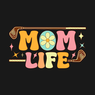 Mom Life Groovy Hockey Mom Hockey Player T-Shirt